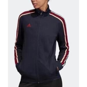 Adidas Medium Tiro Track Jacket Climalite Sweat wicking Athletic Doubleknit blue